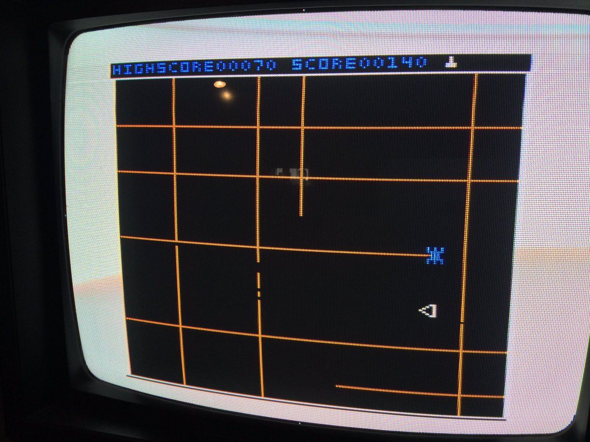 gordoslair's tweet photo. Picked up a Tandy to 9pin joystick adapter on Tindie. What a revelation. From Cybernetic Systems. Tandy’s analog sticks are ok for some things, like Arkanoid but they fall apart. Oh Spidercide is great. Killer SFX too..Defender vibes. #Tandycoco #8bitgaming https://t.co/UHl1ez2GX0