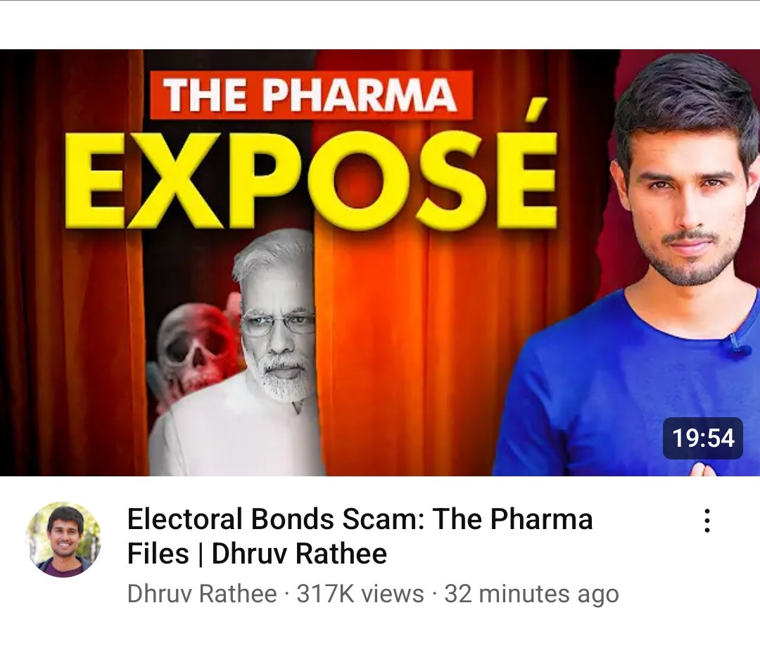 Brother You have made videos on electoral bonds but back then not all data's were revealed.
As you are one of the best channel who are making the best content about indian geopolitics it would be better if you can really make a video and expose everyone 
<a href="/thinkschoolbot/">Think School</a> 
(1/2)