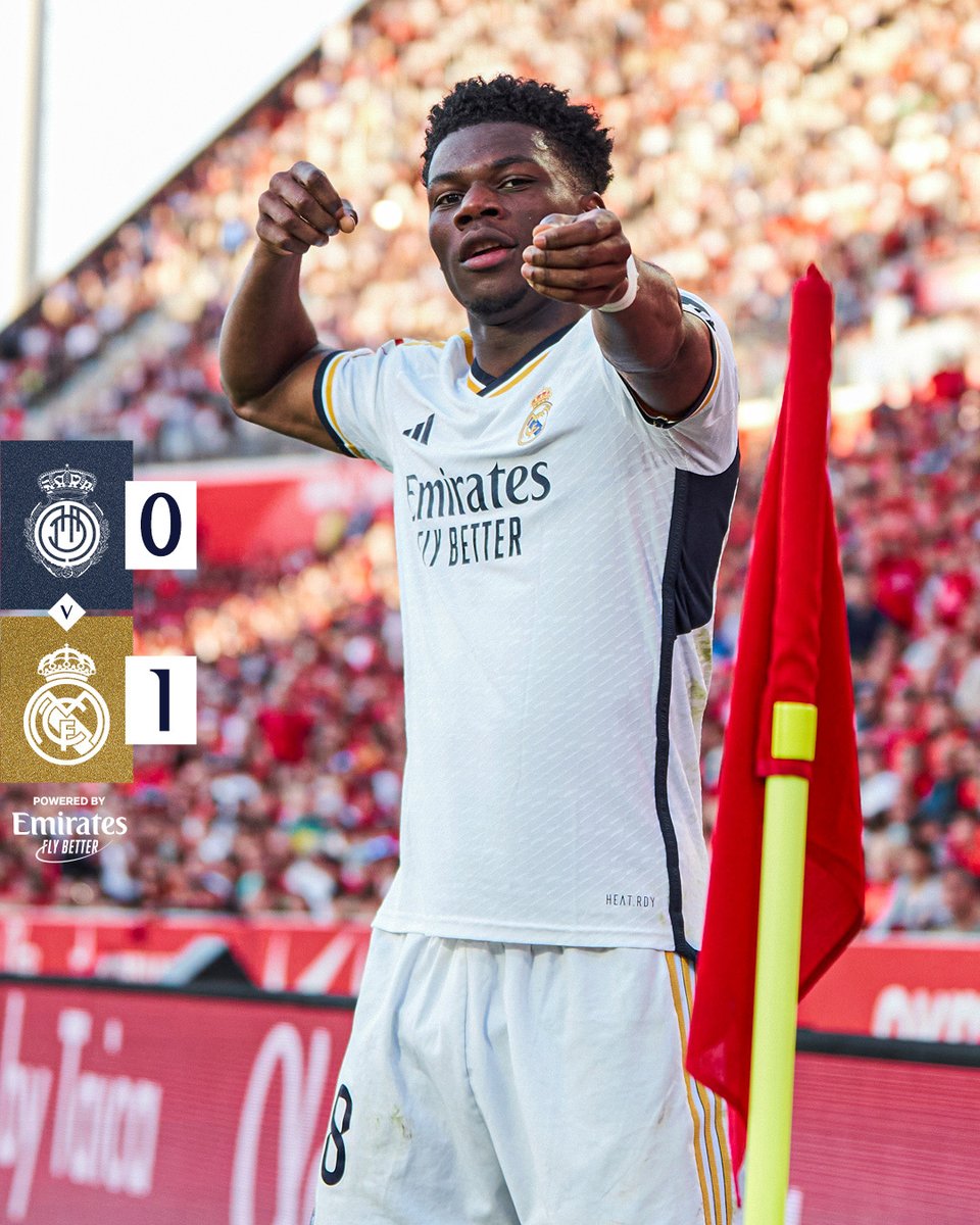 🏁 <a href="/RCD_MallorcaEN/">RCD_MallorcaEN 🇬🇧🇺🇸</a> 0-1 <a href="/realmadriden/">Real Madrid C.F. 🇬🇧🇺🇸</a> 
⚽️ 48' <a href="/atchouameni/">Tchouameni Aurélien</a> 
#RCDMallorcaRealMadrid | #Emirates