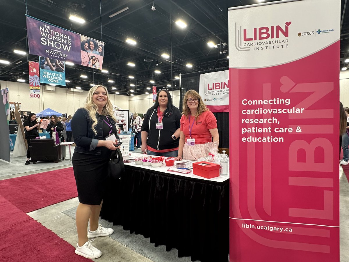 Come join @LibinInstitute at @ntlwomenshow and learn more about how to keep your hearts healthy! Join us at the #LifeLearningStage at 12:45 today! #NWShow #empowerment #wellness @UCalgaryMed @CalDomMed @CWHHAlliance @WearRedCanada