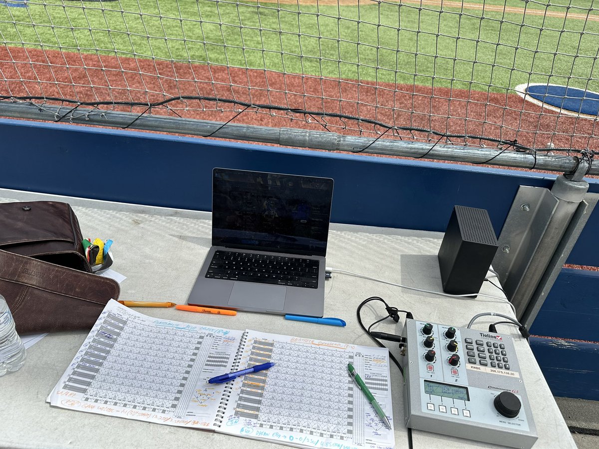 Welcome to the broadcast “booth”! There’s worse days to call a game from outside! 80° and a nice breeze in Plattsmouth as @BeatriceBasebll takes on Plattsmouth in the TBC Tournament final! ⚾️ Join us on @kwbe1450