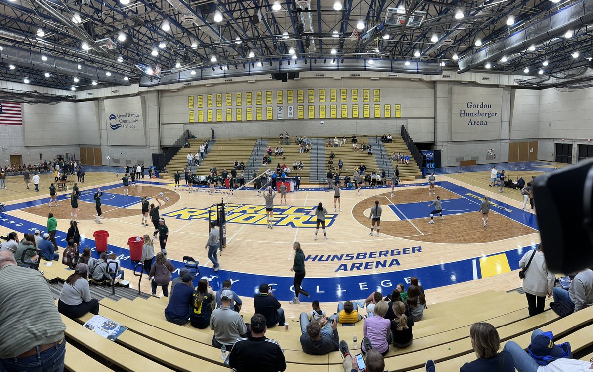 Volleyball szn?? Michigan and Michigan State volleyball are scrimmaging in the Grand Rapids Sports HOF Classic! Western’s signing autographs as we speak 🥰