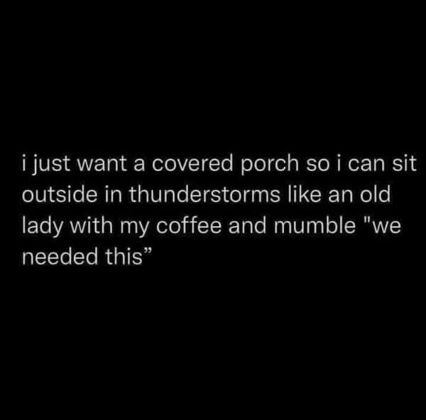 Think I’m already that old lady 🤣 just missing the covered porch