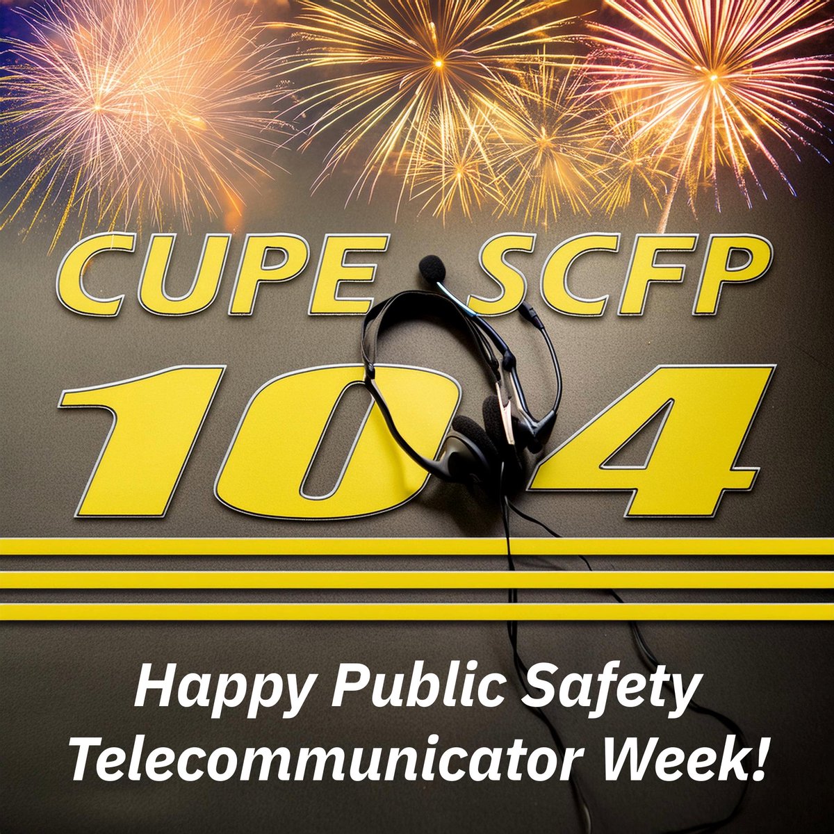 Cheers to our incredible CUPE 104 Members as we celebrate Public Safety Telecommunicator Week! Your dedication and hard work keep Canadians safe and connected in times of need. Here's to a week filled with appreciation and recognition for all that you do.