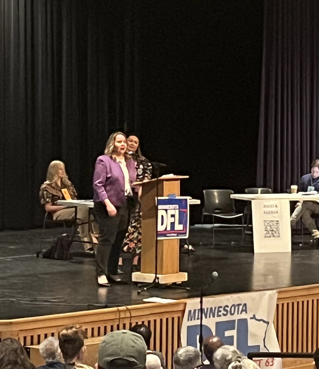 “We will choose the common good over corporate power and greed…we will choose to organize, organize, organize” Unanimous endorsement for @emmagreenman!