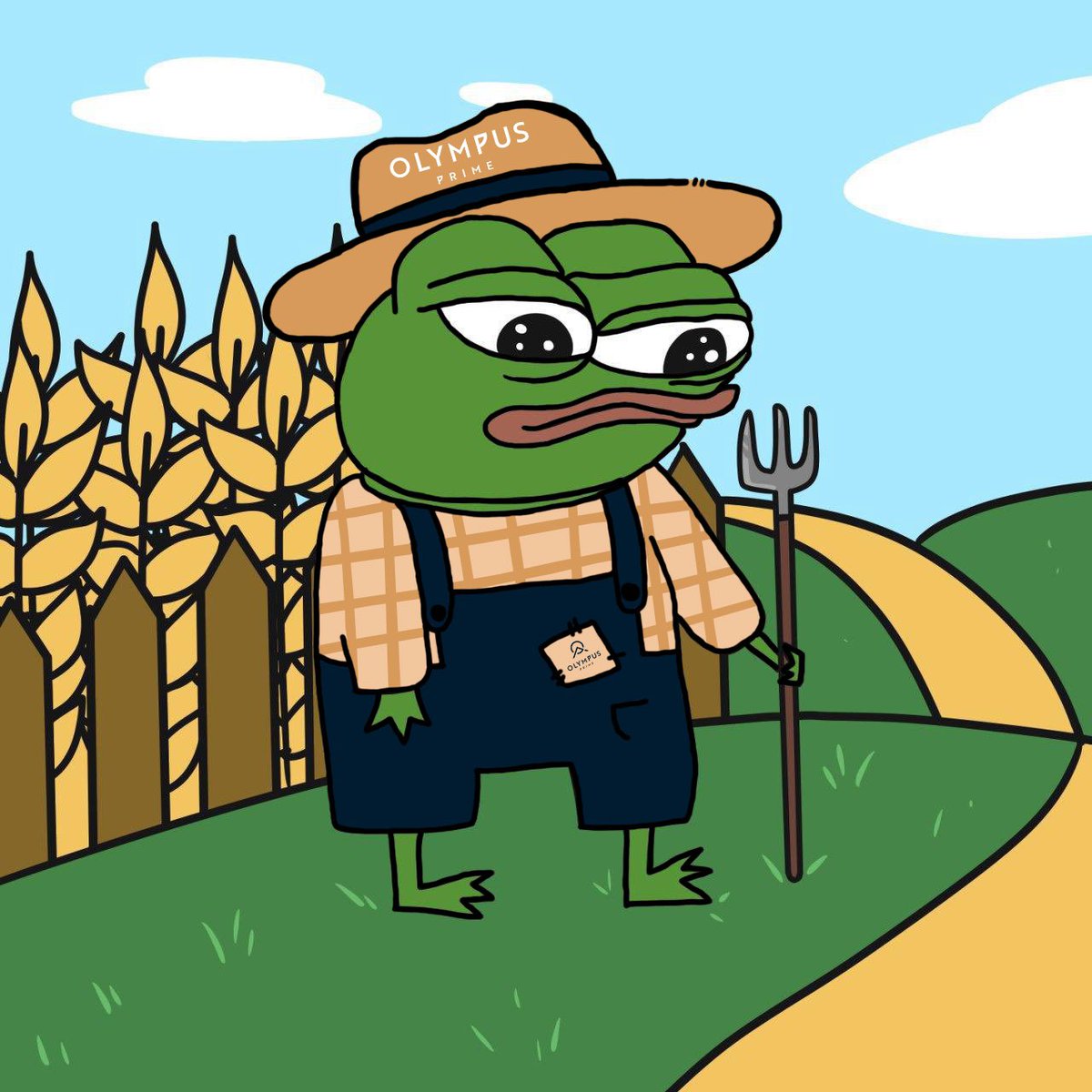 Pepe joined @OlympusPr1me and got in the farming mood