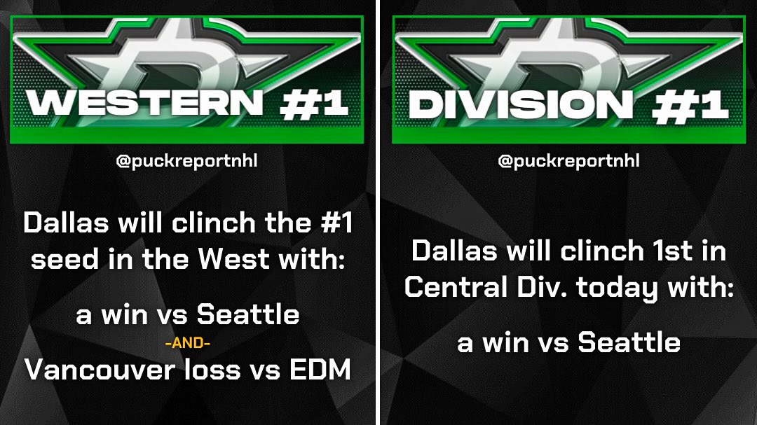 🧵 Scenarios: #Isles can clinch a playoff spot today, #LetsGoFlyers and #LGRW facing elimination, #TexasHockey can top the West