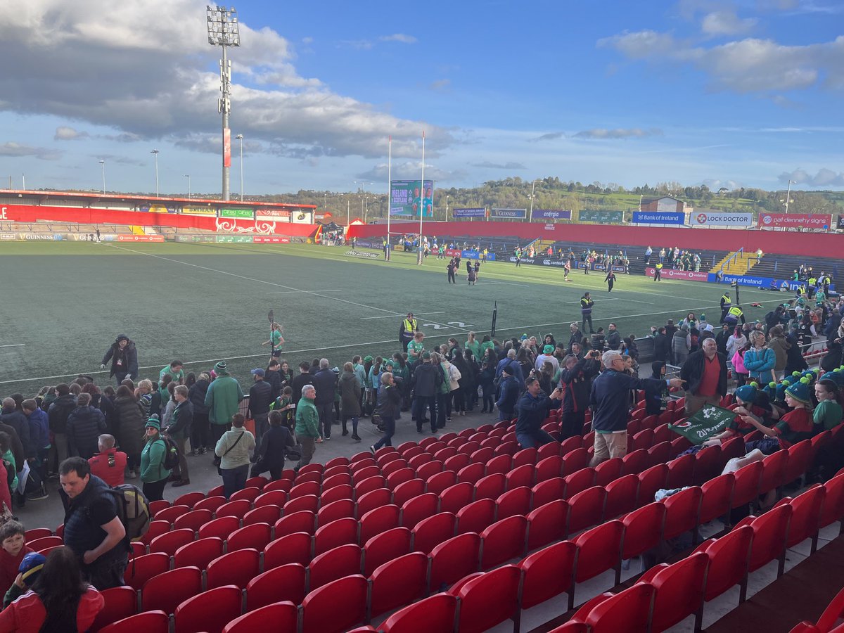 Players still signing autographs a short time ago. What a magnificent performance by Ireland.
