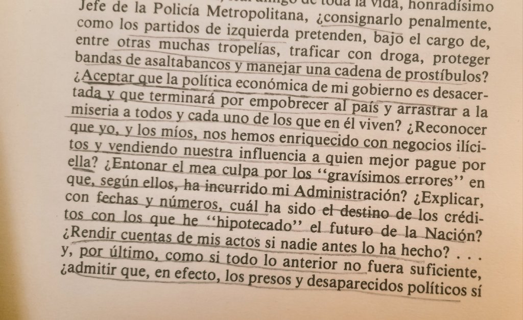 ¿Aceptar q la política  económica d mi gobierno es desacertada, q terminará por empobrecer al país y arrastrar a la miseria  a todos? ¿ Reconocer q yo y  los míos, nos hemos  enriquecido con negocios  inlícitos y vendiendo nuestra influencia? ¿Entonar el mea culpa...
#LuisSpota