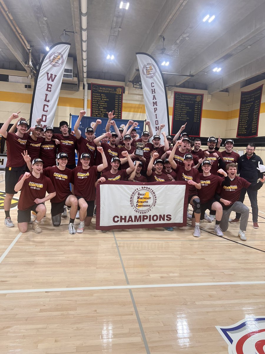 3️⃣Peat 🏆🏆🏆

For the third year in a row, <a href="/witathletics/">Wentworth Leopards</a> is your #theGNAC Men’s Volleyball Conference Champions! Jacob LaBouliere was named tournament MVP. 

#d3vb