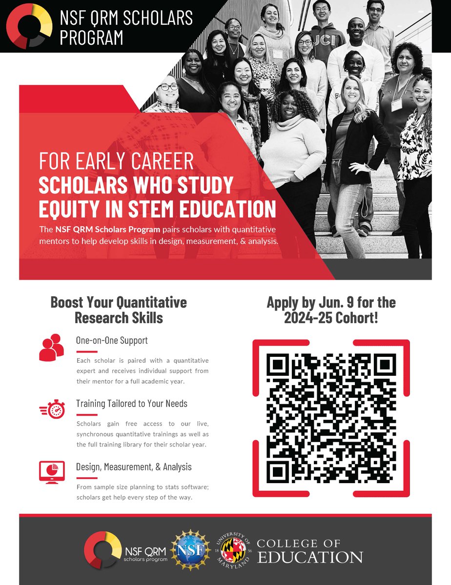 Are you a #STEM Ed researcher, thinking that you want to up your quant/stats/measurement game? Do you want year-long mentoring? We are recruiting our next (possibly final??) cohort! #aera2024