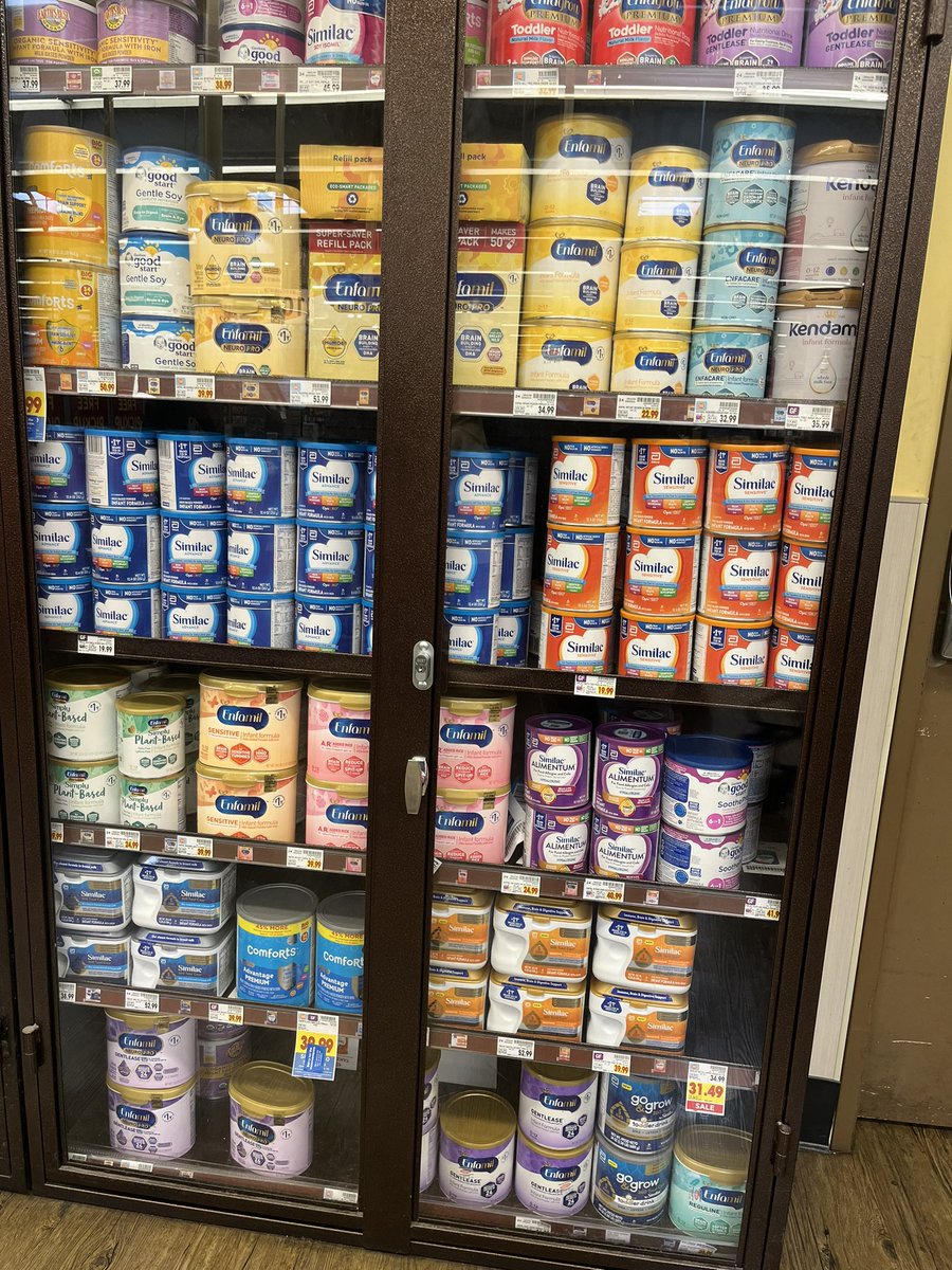 They lock up the baby formula in the US too.