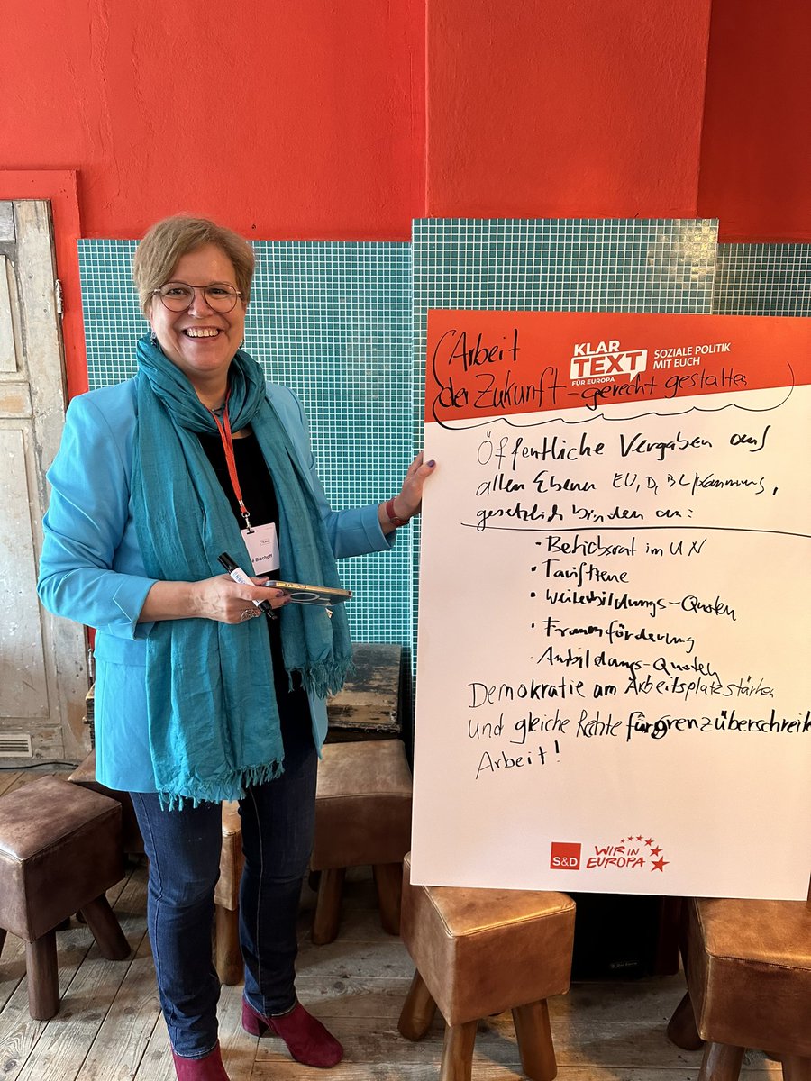 Isabelle Schömann (@isaschoemann) on Twitter photo 👉🏼 Heute in Berlin ❤️ super Veranstaltung 🙏 der S&D Group <a href="/Theprogressive/">The Progressive</a> 🌹 <a href="/ETUC_ces/">EUROPEAN TRADE UNIONS</a> wirbt mit für #KLAR TEXT FÜR #EUROPA 🇪🇺 starke soziale #Rechte 💪#Mitbestimmung und #MehrDemokratieWagen mit wichtigen Impulse von…. 👉🏼 Heute in Berlin ❤️ super Veranstaltung 🙏 der S&D Group <a href="/Theprogressive/">The Progressive</a> 🌹 <a href="/ETUC_ces/">EUROPEAN TRADE UNIONS</a> wirbt mit für #KLAR TEXT FÜR #EUROPA 🇪🇺 starke soziale #Rechte 💪#Mitbestimmung und #MehrDemokratieWagen mit wichtigen Impulse von….