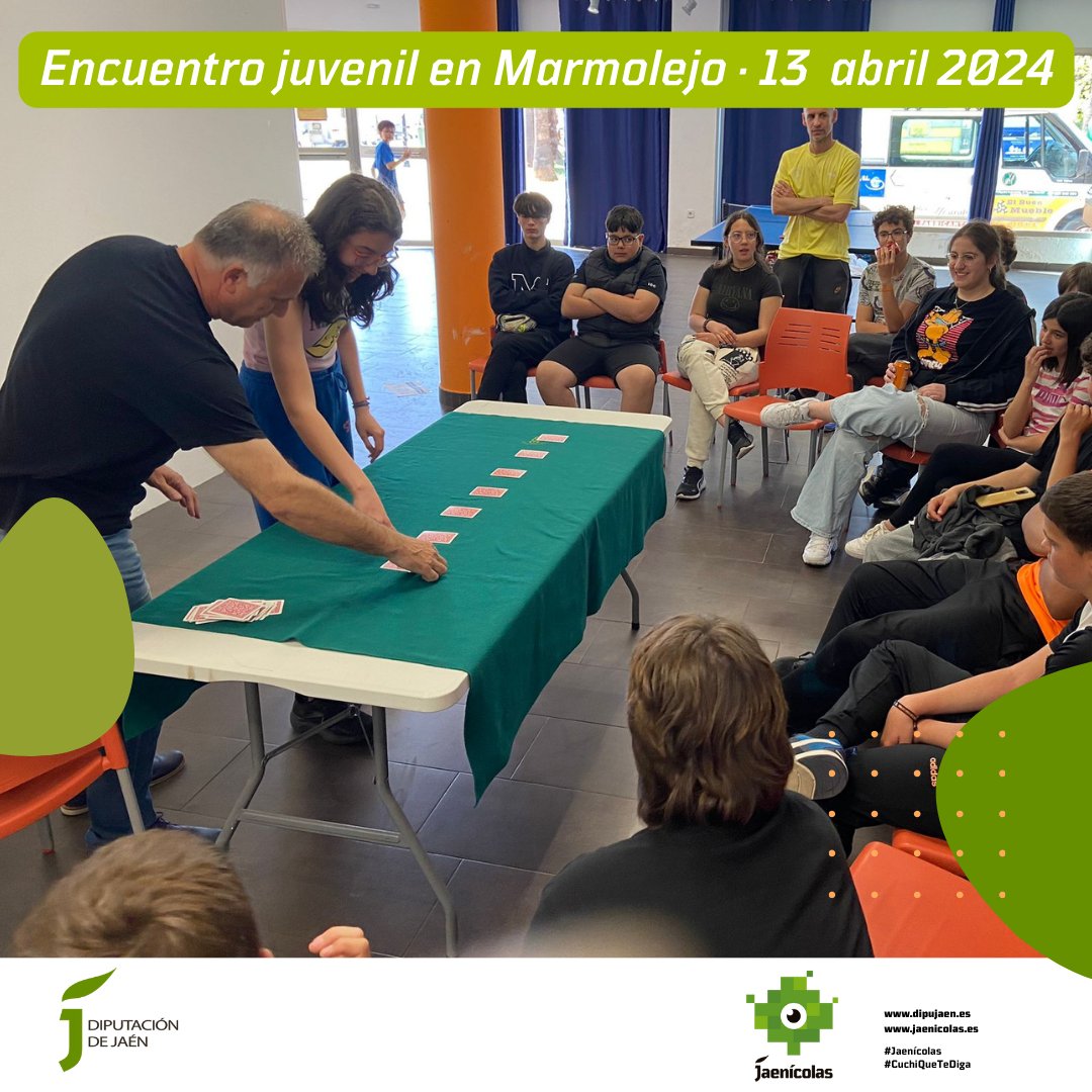 jaenicolascuchi's tweet photo. 📷#Cuchiquetediga Hoy sábado 13 de abril  hemos estado en Marmolejo en el 𝐄𝐧𝐜𝐮𝐞𝐧𝐭𝐫𝐨 𝐏𝐫𝐨𝐯𝐢𝐧𝐜𝐢𝐚𝐥 𝐉𝐮𝐯𝐞𝐧𝐢𝐥 que promueve la ATJ Dinamia y en la que colabora el Ayuntamiento de Marmolejo.
#juventud #EncuentrosJuveniles #jaén #Jaenícolas #CuchiQueTeDiga https://t.co/xZr5a4GDJ5