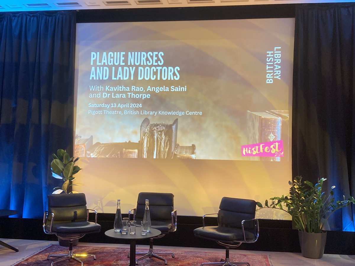 MycroftBrolly's tweet photo. #PlagueNurses and #LadyDoctors @HistFestUK @britishlibrary. Exploring the hidden history of the role played by women in medicine through the ages. Fascinating and insightful. And I bought two books - one for me, one for my sister - as our Mum was an Indian doctor (an NHS GP). https://t.co/BvXQw4Pdhp