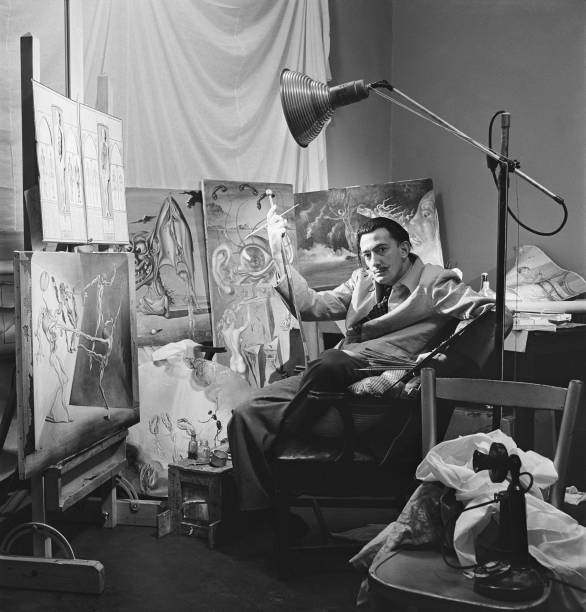 Salvador Dali ✨ In his studio in the Zeigfeld Theater in New York, 1943 Photo Michael Ochs Archive