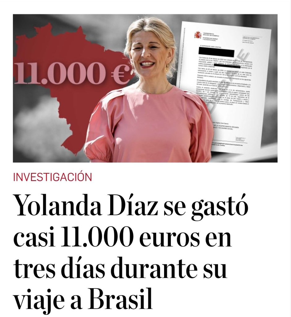 La líder comunista se gasta en tres días de viaje 11.000€. Lo que tienen para vivir durante todo el año algunas familias. Y ni se despeina la señora.