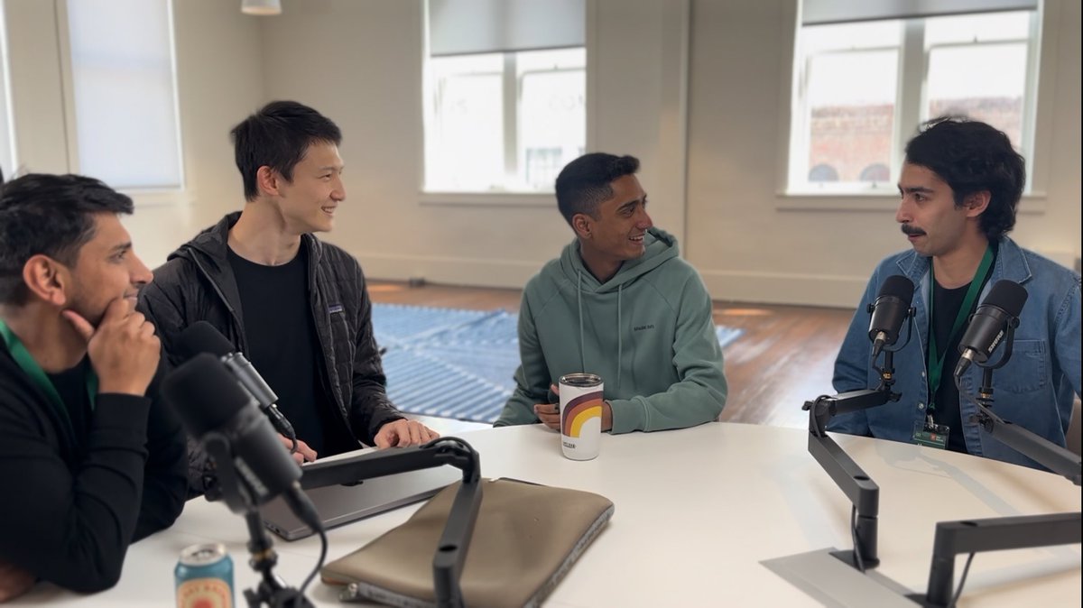 Meet the new (knockoff) hosts of the @ycombinator Lightcone podcast. Here talking about pivot hell, tarpit ideas, and talking to users. (Executive producer: @gustaf)