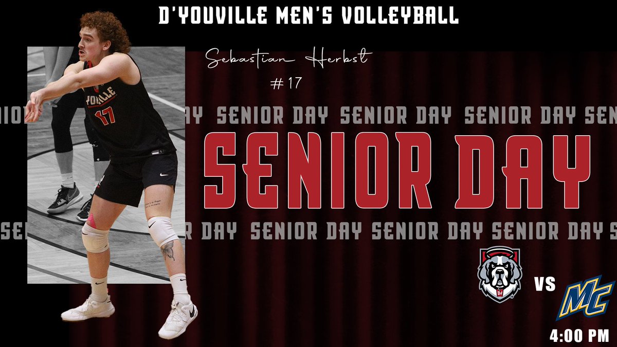 It’s senior day at the College Center‼️ Gametime starts at 4:00 PM with a senior ceremony right before! 🆚 Merrimack 📍College Center ⏰4:00 PM 📺necfrontrow.com/game/12218 📊 dyusaints.com/sidearmstats/m… #GoSaints #FeedTheDawgs