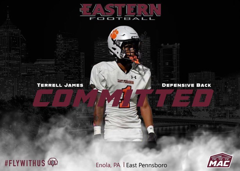 Terrell James (@rell1x1) on Twitter photo I want to start by thanking God, my family, coaches, and teammates for everything they have done for me! With that being said I am excited to announce I will be continuing my academic and athletic career at Eastern University! π¦
<a href="/EUEaglesFB/">Eastern University Football</a> <a href="/CoachNateHinkle/">Nate Hinkle</a> <a href="/EastPennsboroFB/">East Pennsboro Football</a> I want to start by thanking God, my family, coaches, and teammates for everything they have done for me! With that being said I am excited to announce I will be continuing my academic and athletic career at Eastern University! π¦
<a href="/EUEaglesFB/">Eastern University Football</a> <a href="/CoachNateHinkle/">Nate Hinkle</a> <a href="/EastPennsboroFB/">East Pennsboro Football</a>