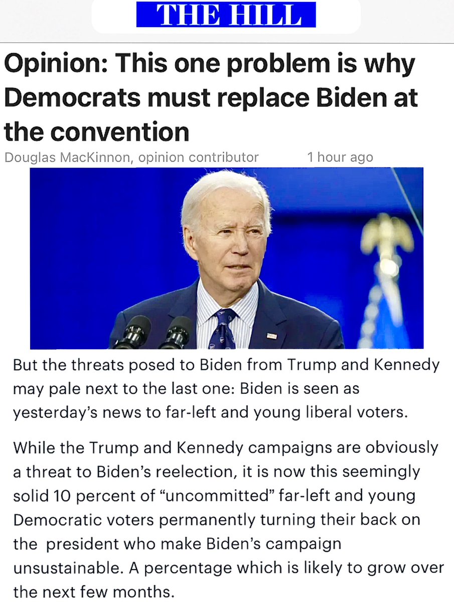 “BIDEN HAS BECOME RADIOACTIVE TO HIS PARTY” “Despite growing speculation Biden is no longer up to task, obvious cognitive issues, the WH has held firm, denied all. ‘Denial' isn’t a river which runs through Egypt — it surrounds WH, submerging it in a pool of fantasy.  Three major…