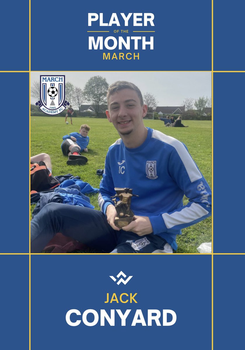 AcademyMarch's tweet photo. Congratulations to Jack who won Player of the Month for March! 🏆 

He scored 5 goals in 3 games and collects his second trophy of the season. 👏🏻 https://t.co/hk8G8rIahg