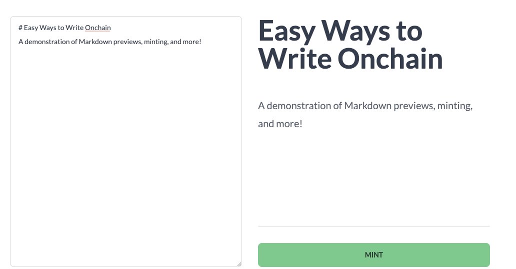etched_id's tweet photo. Writing itself is a pain, having to think hard about minting that work on @Solana shouldn't be. 

We've added a `/create` page to make it dead-simple to mint your writing onchain—it even supports copy/paste from Google Docs! https://t.co/dPPCh8feHW