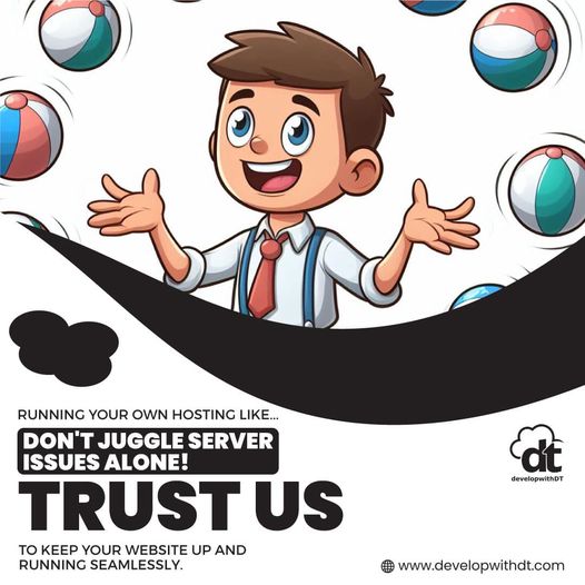Leave the server juggling to us and focus on what matters most ~your website's success! Follow us on all our socials for tips, updates and exclusive offers! developwithdt.com #WebHosting #ManagedHosting #WebHosting #ManagedHosting #ServerIssues #WebsiteManagement #NewYork