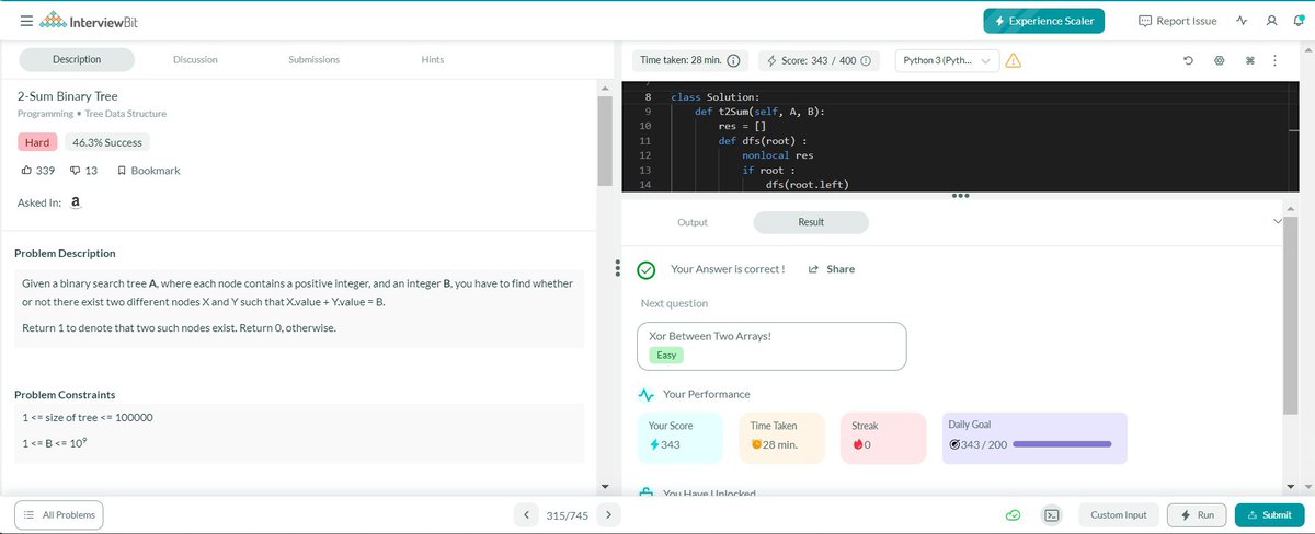 fleetXtoman's tweet photo. Hey there, I've completed #Day103 of the #365DaysofCode Challenge with
@scaler_official
Join Discord: https://t.co/s0UVEzRVO4

Solved Question: "2 sum binary tree"
#scalerdiscord #codewithscaler #365daysofcodescaler #365DaysofCode https://t.co/KB81hig9Hv