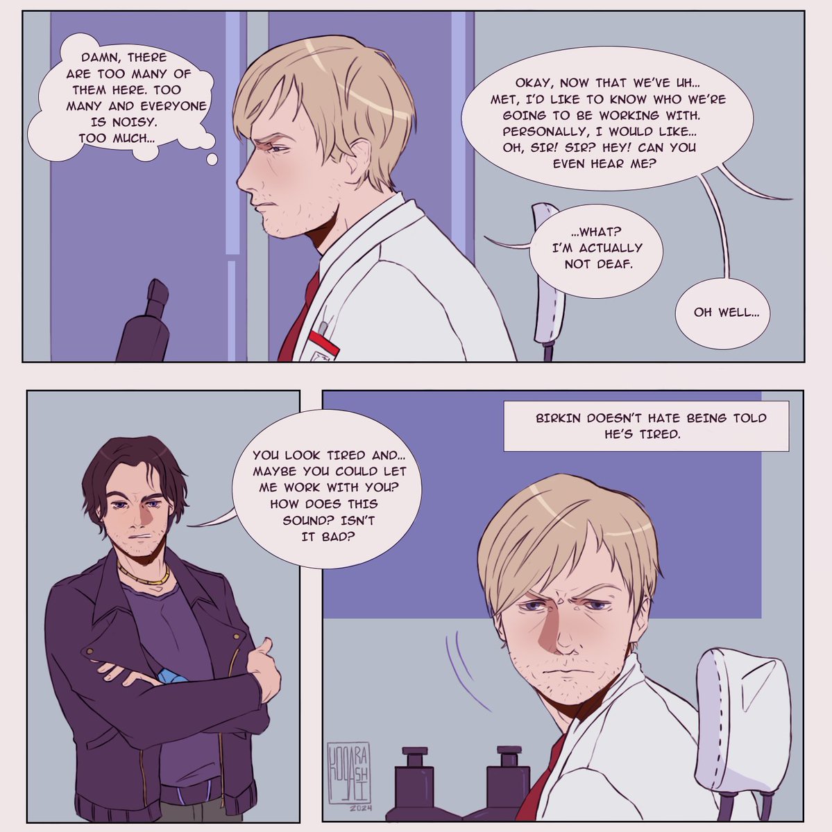 priest_rage's tweet photo. 🐱So, let's continue to learn how to communicate with people together with Wesker and Birkin (don't repeat this at home)
#ResidentEvil #REBHFun #AlbertWesker #WilliamBirkin #Ocxcanon #Biohazard #ArtistOnTwitter #digitalart https://t.co/s0suvWrKZX
