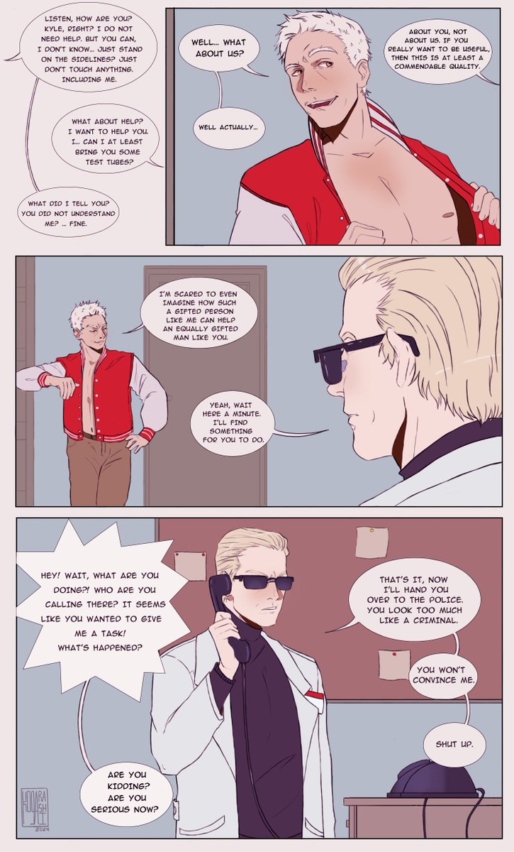 🐱So, let's continue to learn how to communicate with people together with Wesker and Birkin (don't repeat this at home)
#ResidentEvil #REBHFun #AlbertWesker #WilliamBirkin #Ocxcanon #Biohazard #ArtistOnTwitter #digitalart