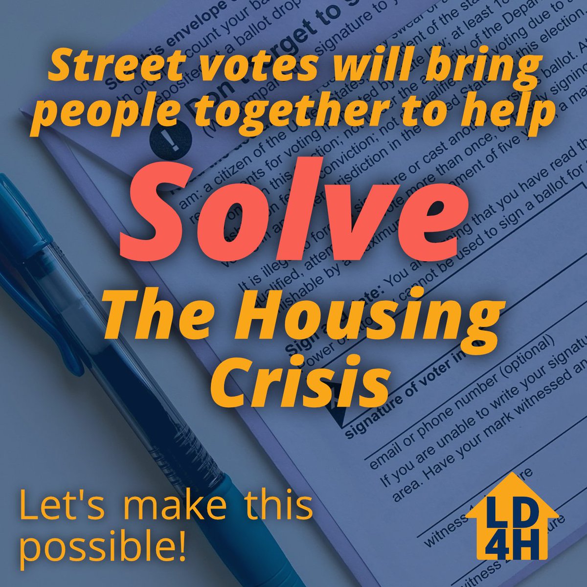 Street votes will bring people together to help SOLVE the housing crisis! Find out more 👉 libhousing.com/street-votes/