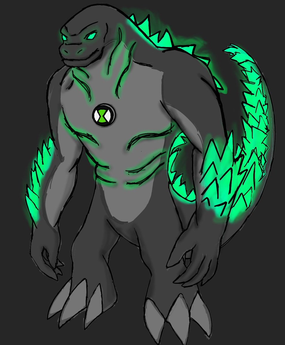le0nTrevio10's tweet photo. Hola chicos como había dicho el siguiente alien del Omnitrix Recalibrado al estilo @arzergex del #Altertrix es ni más ni menos Humungosaurio
Este alien su diseño e ideas están inspirado obviamente en Godzilla y Humungosaurio.
Está vercion será inmune a este meme. https://t.co/aZHFjJzLyT