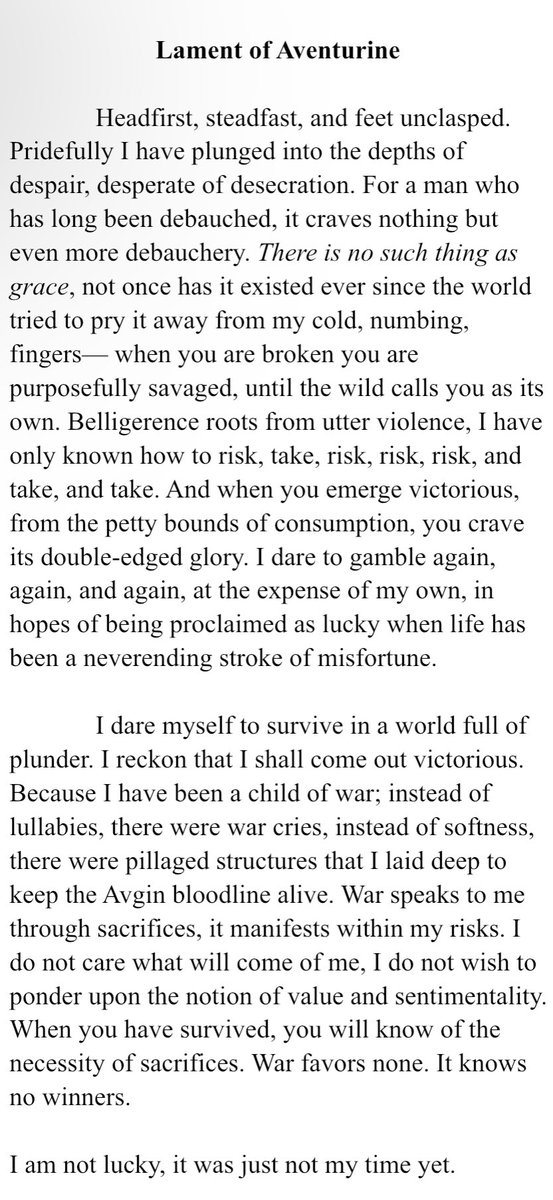a little word vomit with #aventurine :)