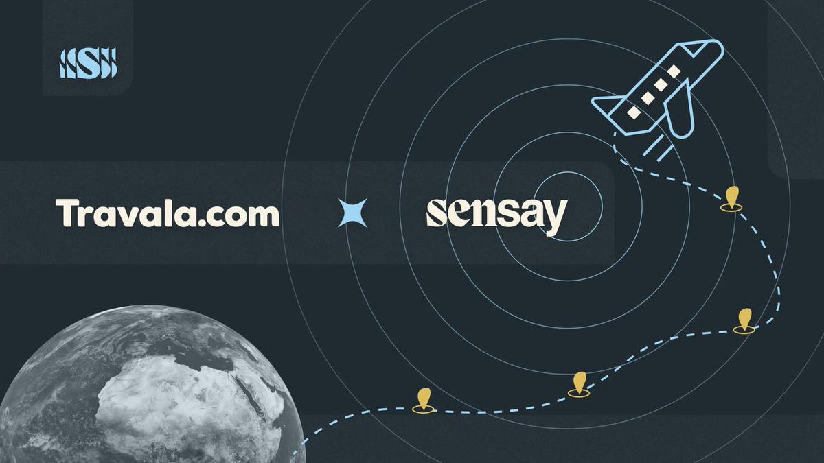 Excited to announce our collaboration with @travalacom, the leading crypto-native travel booking service and Sensay's preferred travel provider ✈️🏨 Sensay is working with @travalacom to raise awareness of $SNSY through an exclusive airdrop to some of Travala's largest and…