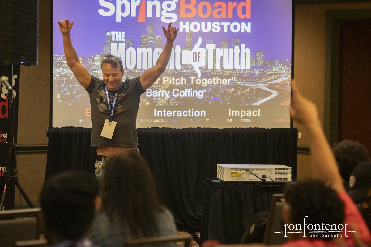 Good times at #SpringboardHouston. Doing my introduction &amp; Listening to my song “Across the Border”