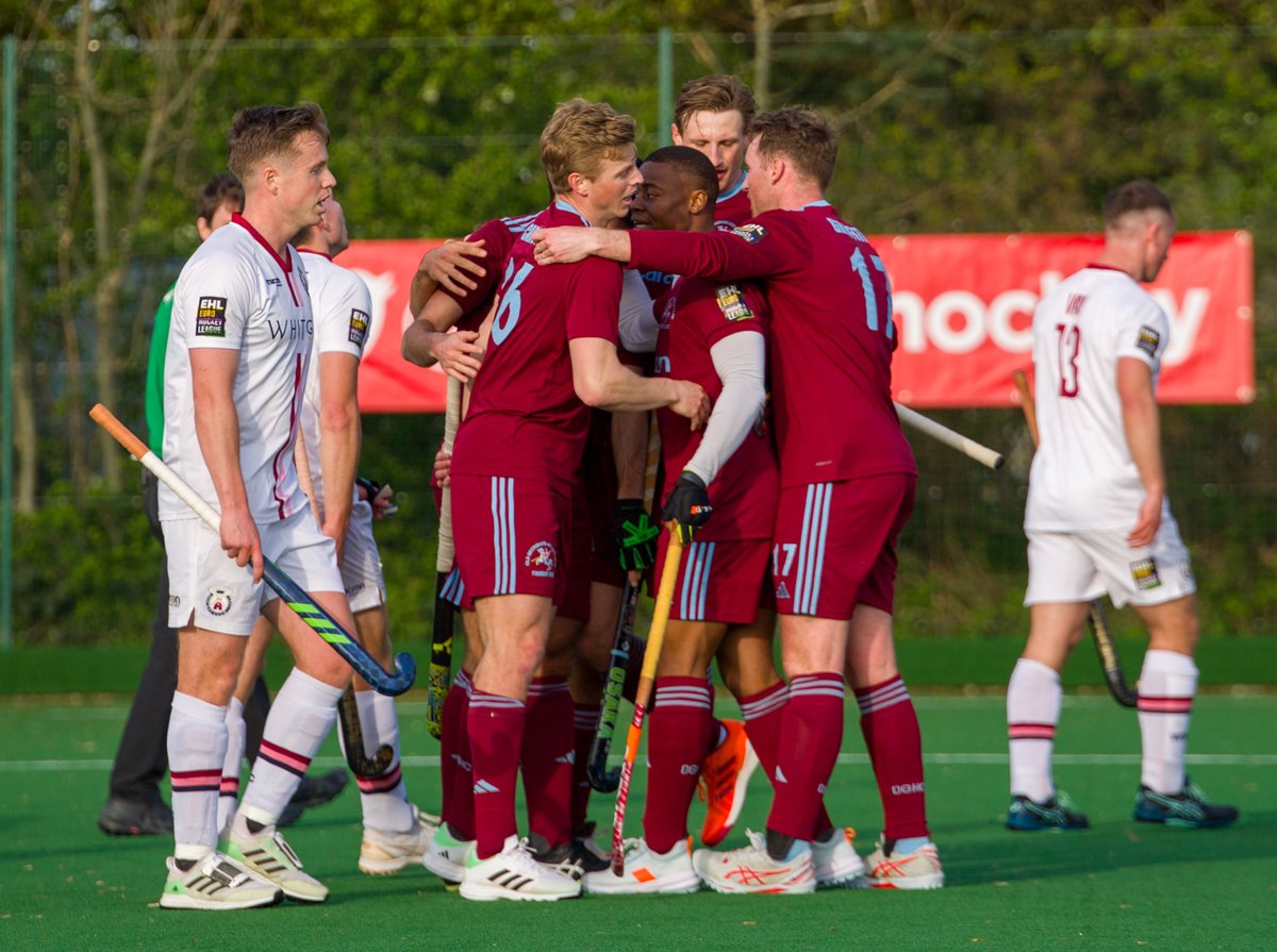 Celebrating all the way to the final 🥳 Old Georgians triumphed 4-3 over Wimbledon to continue the defence of their crown. #EHLFinals | @OldGeorgiansHoc | 📸@GraeWil