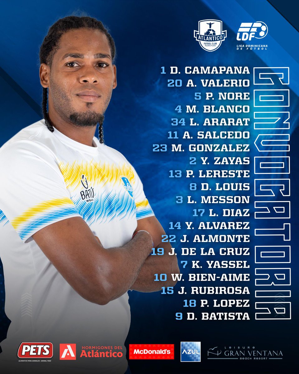 FAtlantico's tweet photo. Nuestros convocados
#LaMaquinaAzul
#LDF2014 J5 https://t.co/7nyRXbcGJ4
