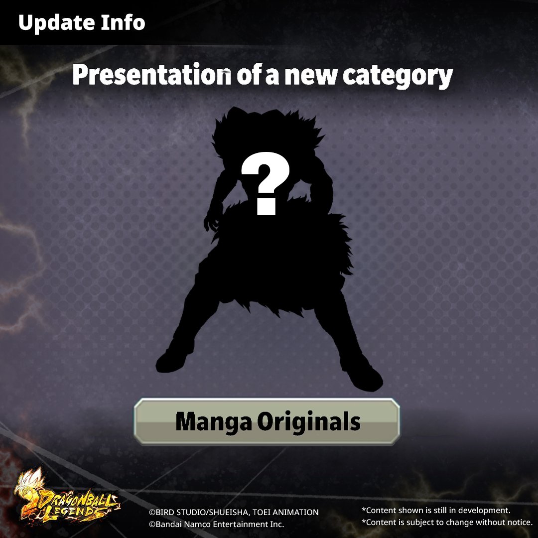 We are excited to introduce you to the new category 'manga originals' Where you will find characters never seen before! Can you guess the first character in the category?

#DBLegends #DragonBallSuper #DragonBall