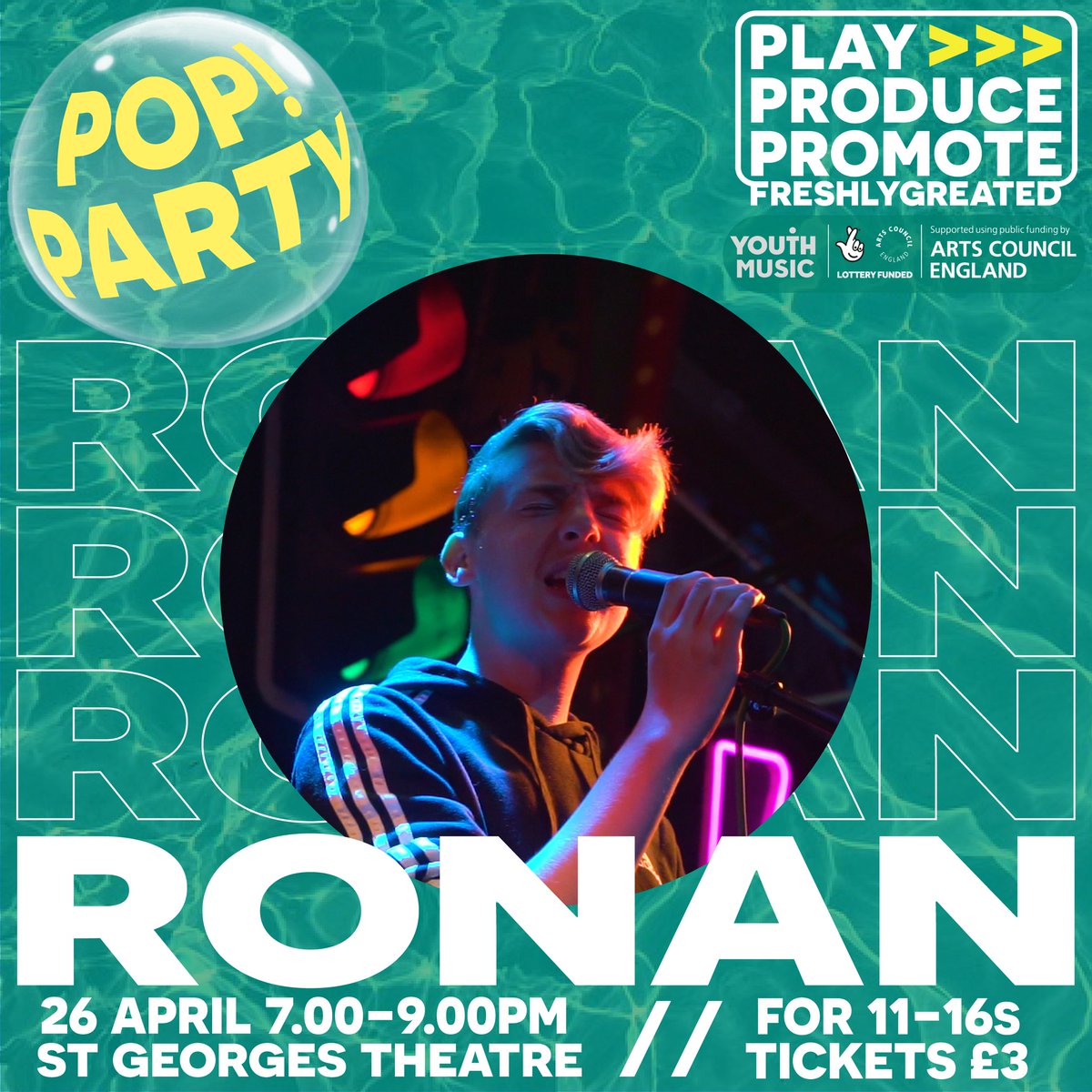 Just under two weeks to go! For all 11 to 16s this will be a great night and Ronan an amazing act! Pass the message on, we'd love to see lots there! Book now bit.ly/49lKcy7 @GYCA_charter @LynnGroveAc @CliffParkOA @OrmistonVenture @CliffParkOA @Fleggmusic @AcleAcademy