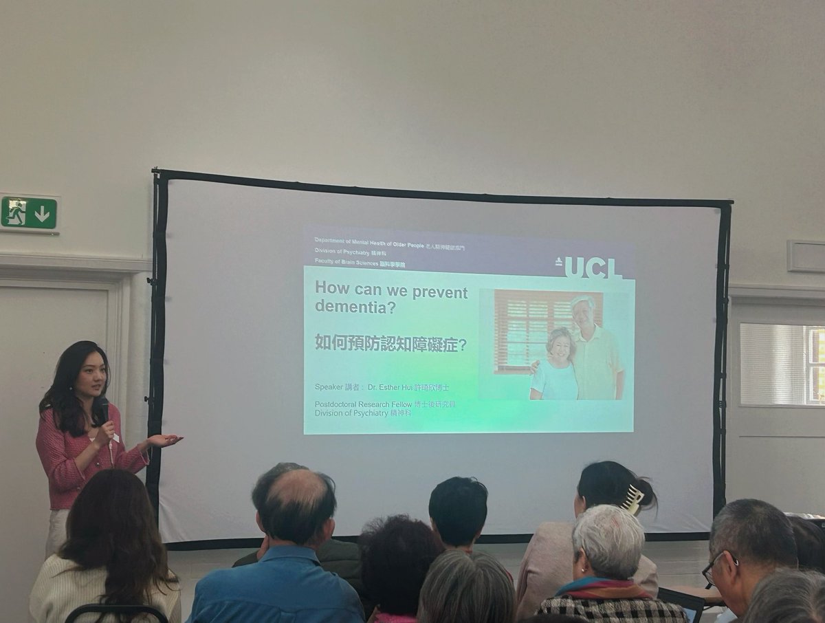 EstherKHui's tweet image. Really enjoyed presenting on #dementia #prevention to the Chinese people in London at the Dementia Awareness Day organized by @jessj_siping! @drcionucl @ChineseWT @NIHRresearch @RareDementia @dementiauk @arc_nt