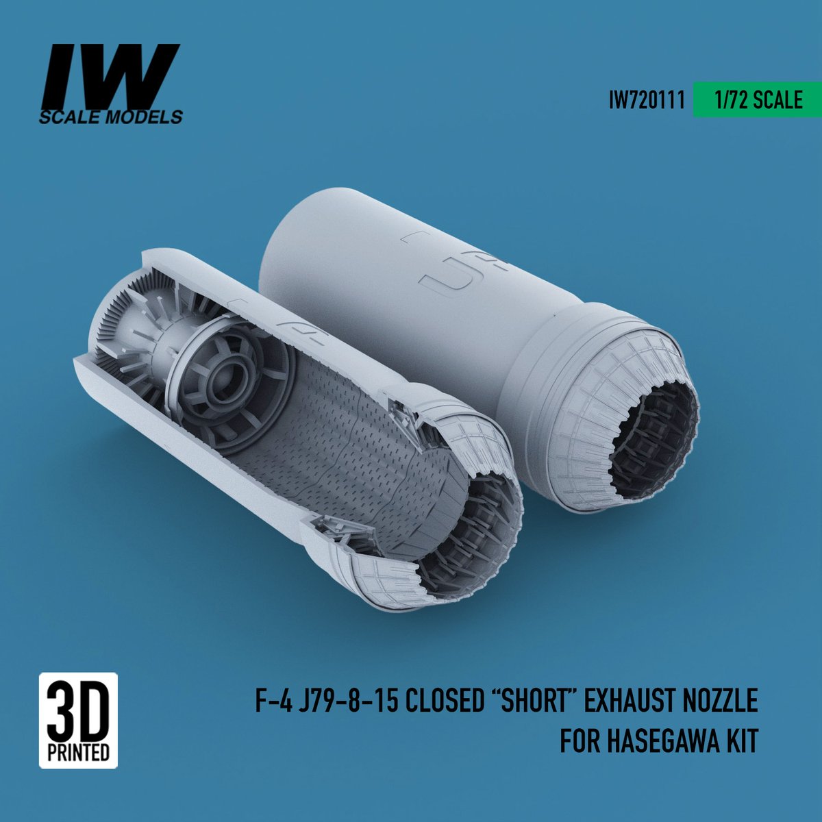 iwscalemodels's tweet photo. F-4 J79-8-15 "Short" Exhaust Nozzle For Hasegawa Kit (1/72). Now available on our @cults3d profile.

For printed physical copies email iwscalemodels@gmail.com for pricing and shipping info (U.S. only). Payments via Paypal. #f4phantom2 #scalemodelling #scalemodels https://t.co/TBLosM7yWL