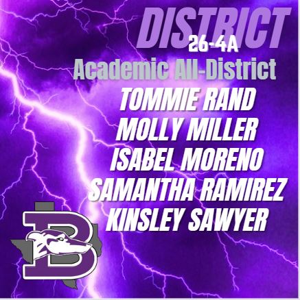 Congratulations to all the Greyhounds that made the ALL- DISTRICT Team. The following ladies earned Academic All-District.