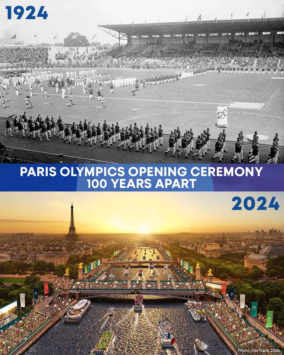 How it started vs. how it's going to be. 🤩 #ParisOlympics