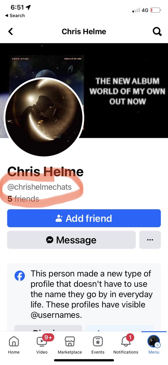 They’re at it again folks. Someone out there has decided to create a fake account using this profile name: facebook.com/chrishelmechats They may message you insisting they are me. They are not. Please block and report it if you receive any messages or requests from them.