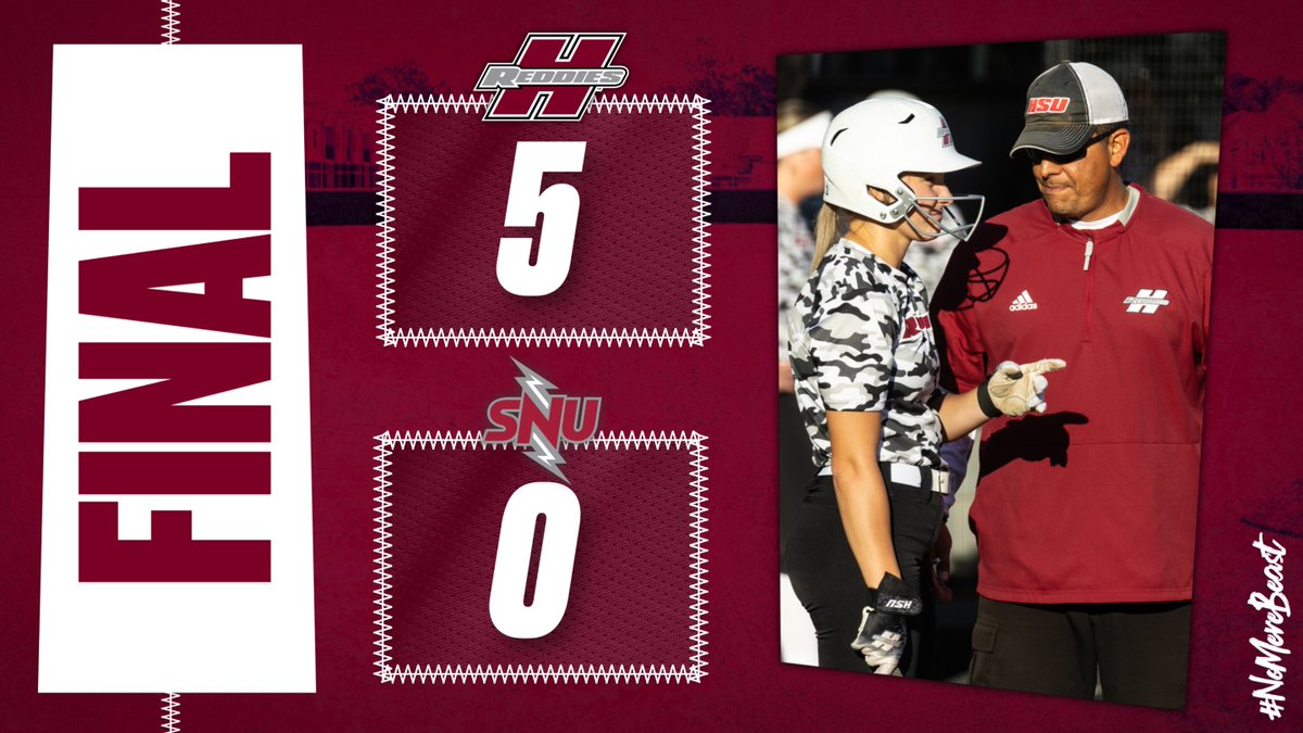 REDDIES WIN! Henderson State shuts out Southern Nazarene to even the weekend series at Dee White Field! The rubber match is coming up in 30 minutes! Johnson (W) | 7 IP, 4 H, 0 R, 5 K Burch | 2-3, 2 H, 2 R De Hart | 3-3, 1 RBI #NoMereBeast