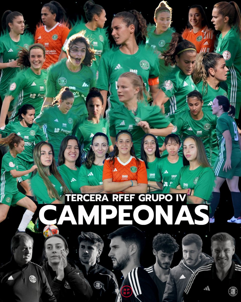 𝗖𝗔𝗠𝗣𝗘𝗢𝗡𝗔𝗦 🏆 

TERCERA RFEF FÚTBOL FEMENINO 
GRUPO IV - TEMPORADA 23/24