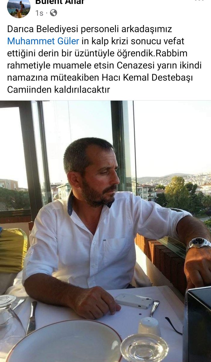 Kocaeli'de Darıca Belediyesi personeli Muhammet Güler, geçirdiği kalp krizi sonucu genç yaşta hayatını kaybetti. 13.04.2024
