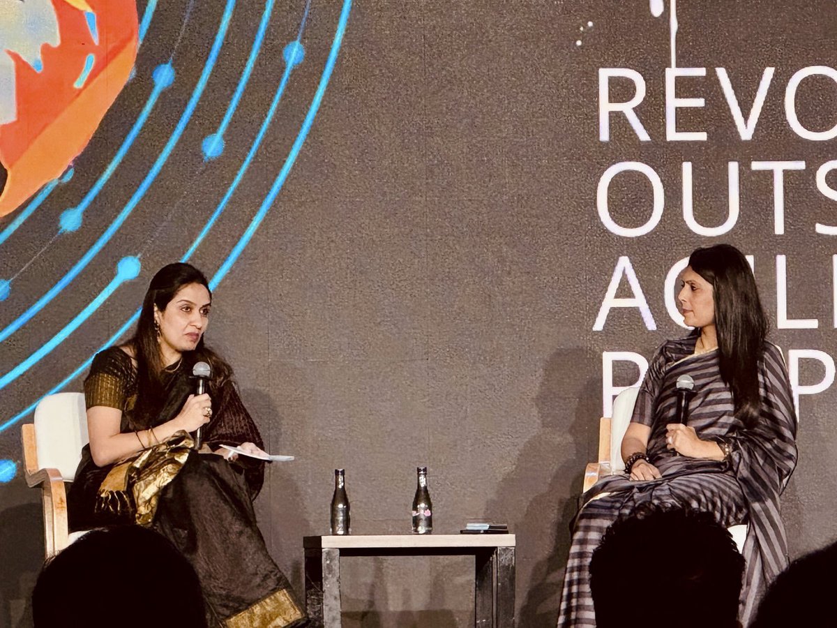 KarishmaTP's tweet photo. @DeloitteIndia SAPM 2024 with the esteemed #PalkiSharmaUpadhyay - engaging discussion on diverse geopolitical issues ranging from elections across the global, climate change, world situationship with china, AI, employment, building leadership and brand to work-life balance!! https://t.co/XbUFUouQ2o