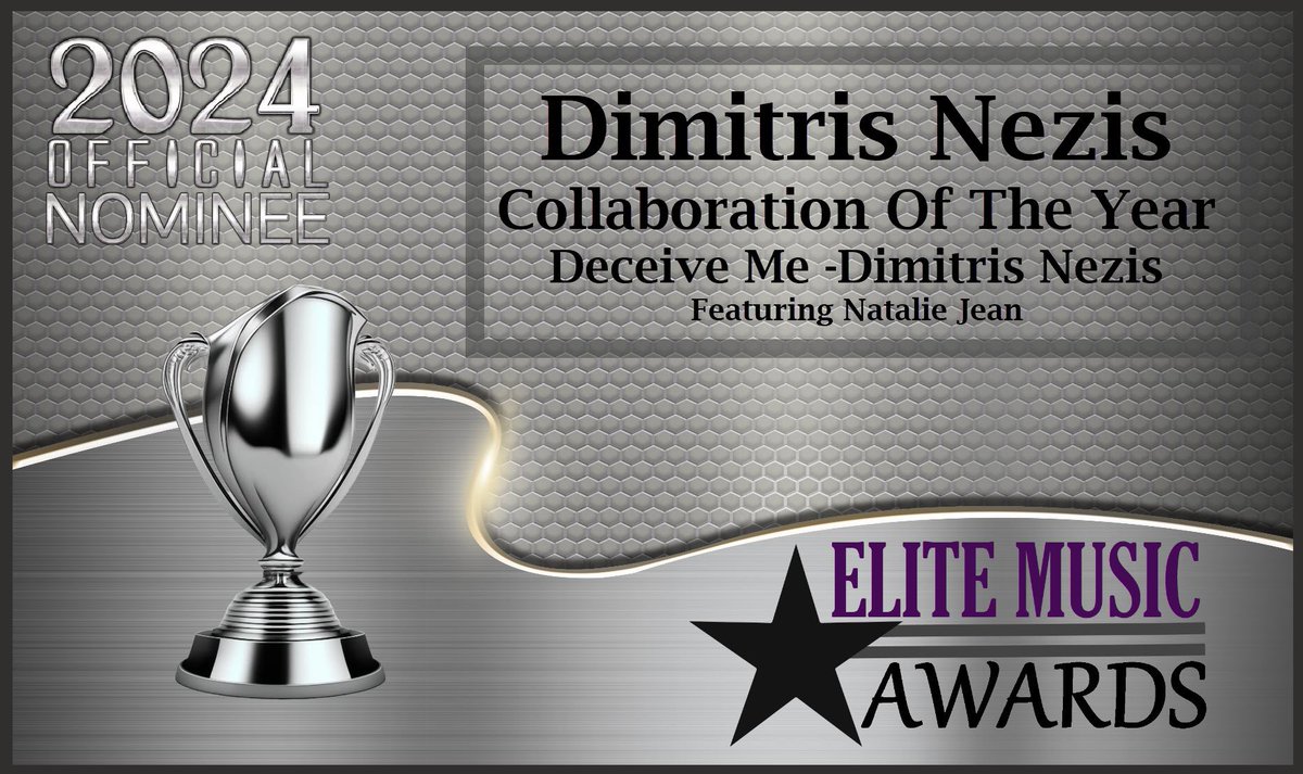 News!! 'Deceive Me' - Dimitris Nezis featuring Natalie Jean has been nominated for Collaboration of The Year in The Elite Music Awards!! #musicawards #music #dancemusic #dance @dimitrisnezis